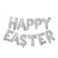 16 inch Large Happy Easter  Foil Balloon Set Banner Bunting Party Decoration