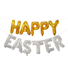 16 inch Large Happy Easter  Foil Balloon Set Banner Bunting Party Decoration