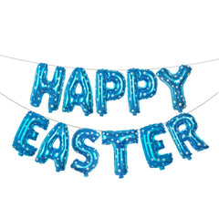 16 inch Large Happy Easter  Foil Balloon Set Banner Bunting Party Decoration