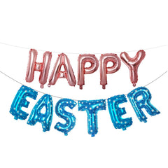 16 inch Large Happy Easter  Foil Balloon Set Banner Bunting Party Decoration