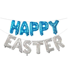 16 inch Large Happy Easter  Foil Balloon Set Banner Bunting Party Decoration