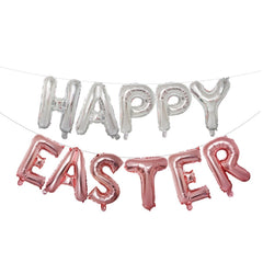 16 inch Large Happy Easter  Foil Balloon Set Banner Bunting Party Decoration