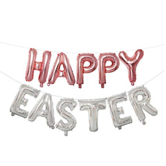 16 inch Large Happy Easter  Foil Balloon Set Banner Bunting Party Decoration