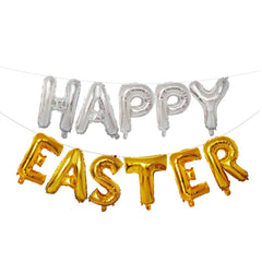 16 inch Large Happy Easter  Foil Balloon Set Banner Bunting Party Decoration