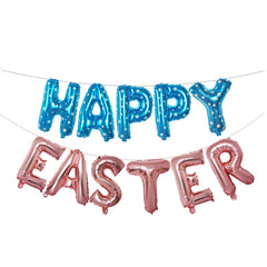 16 inch Large Happy Easter  Foil Balloon Set Banner Bunting Party Decoration